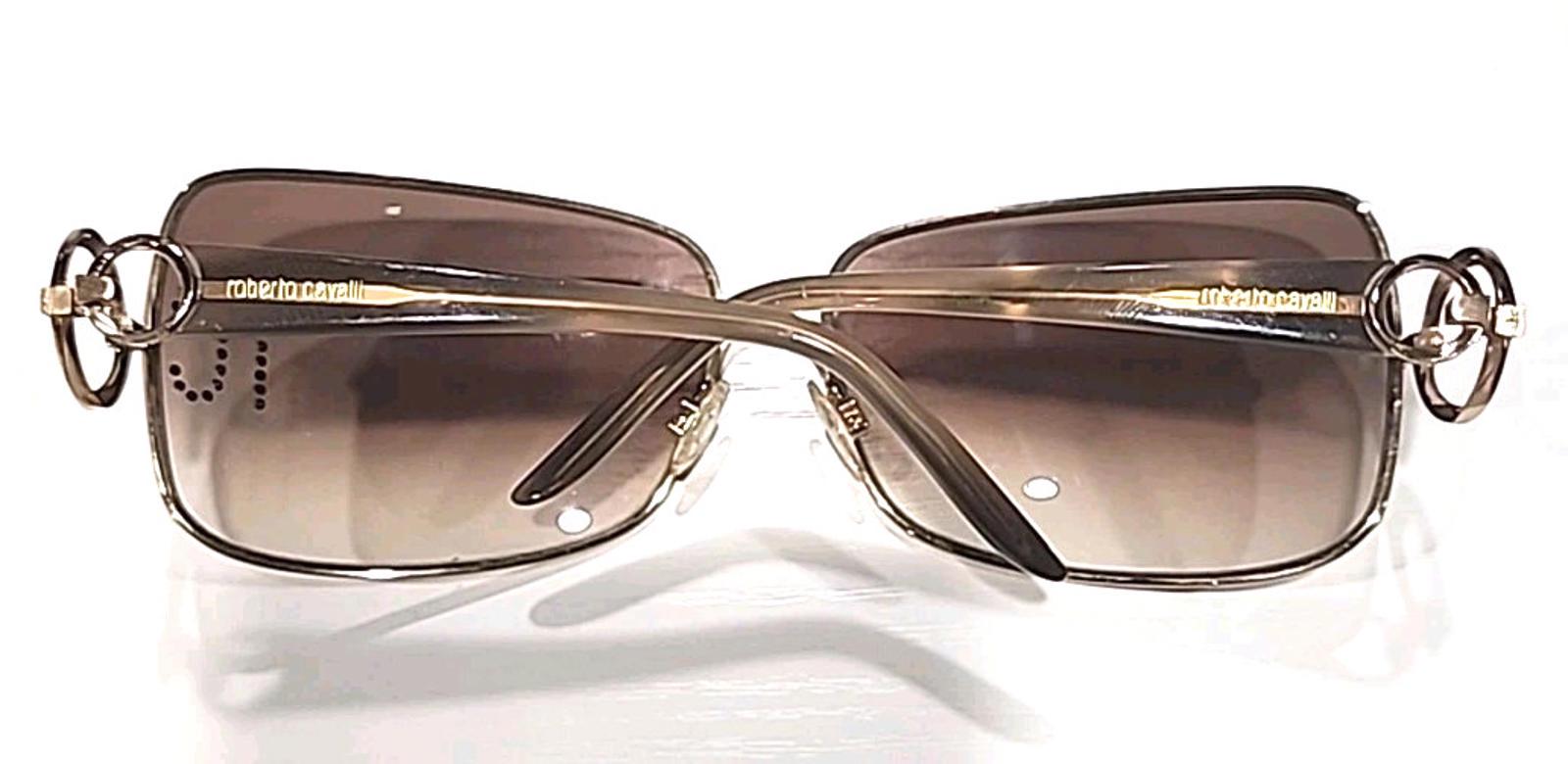 ROBERTO CAVALLI MEDEA 155S Sunglasses Roberto Cavalli Medea 155S Gold Metal Brown Rectangle  main image 2