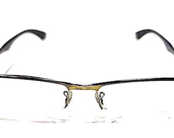 Gafas Ray Ban RB8413 2783 con montura rectangular de fibra de carbono y metal dorado, talla 52-18, 140