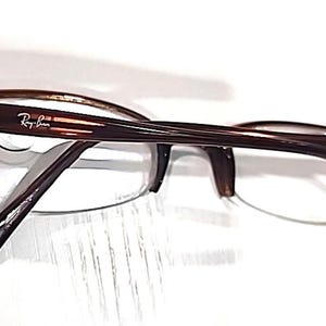 Ray Ban RB7005 2107 Brown Half Rim Eyeglasses Frame 48-19 135 image 5