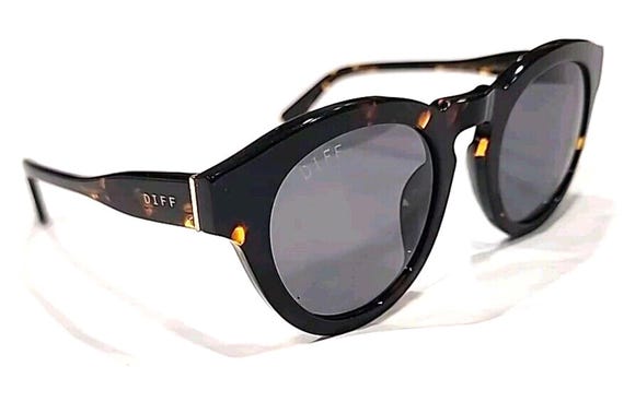 Diff Eyewear Dime II Dark Tortoise Gray Round Pol… - image 3