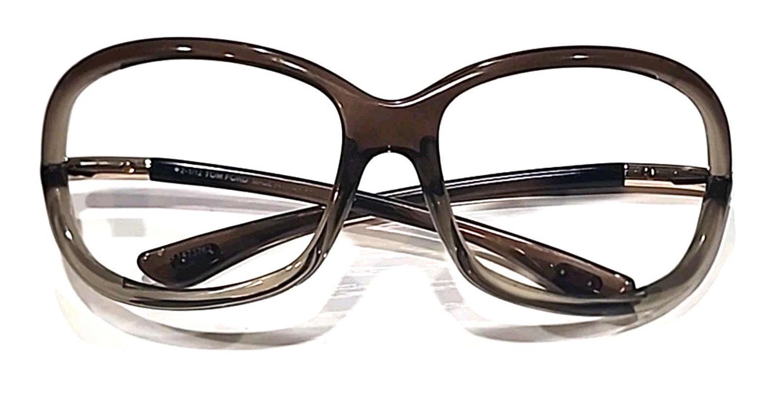 Tom Ford TF8 38F No Lenses Brown Butterfly Wrap Sunglasses  display picture 2