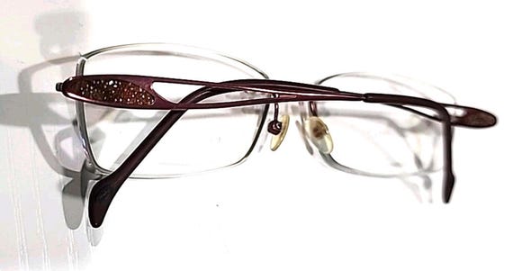 Stepper SI96523 F033 Red Rimless Rectangle Eyegla… - image 5