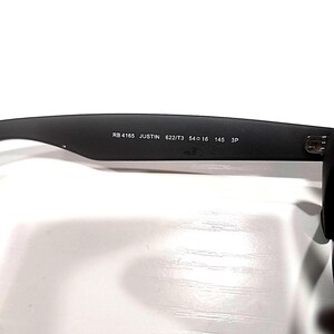 Ray Ban RB4165 622/T3 Justin Black Square Sunglasses Frame 54-16 145 image 7
