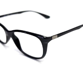 Ray Ban RB7024 5206 Black Oval Eyeglasses Frame 54-16 145