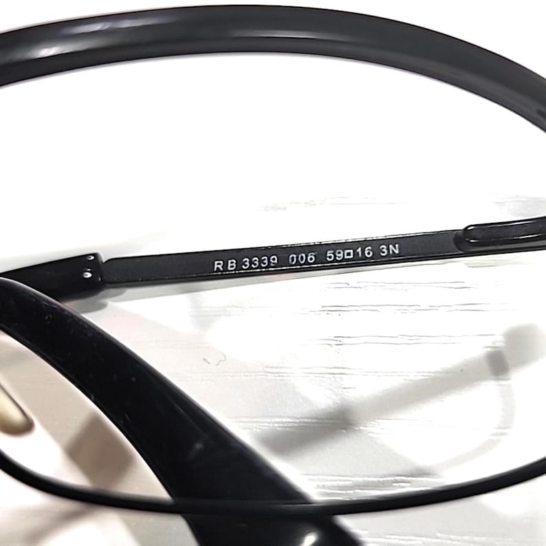 Ray Ban RB3339 006 zwart metalen omslagzonnebril, alleen frame 59-16 afbeelding 9