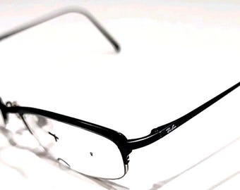 Ray Ban RB8534 1022 Black Metal Rectangle Eyeglasses Frame 53-19 135 VG