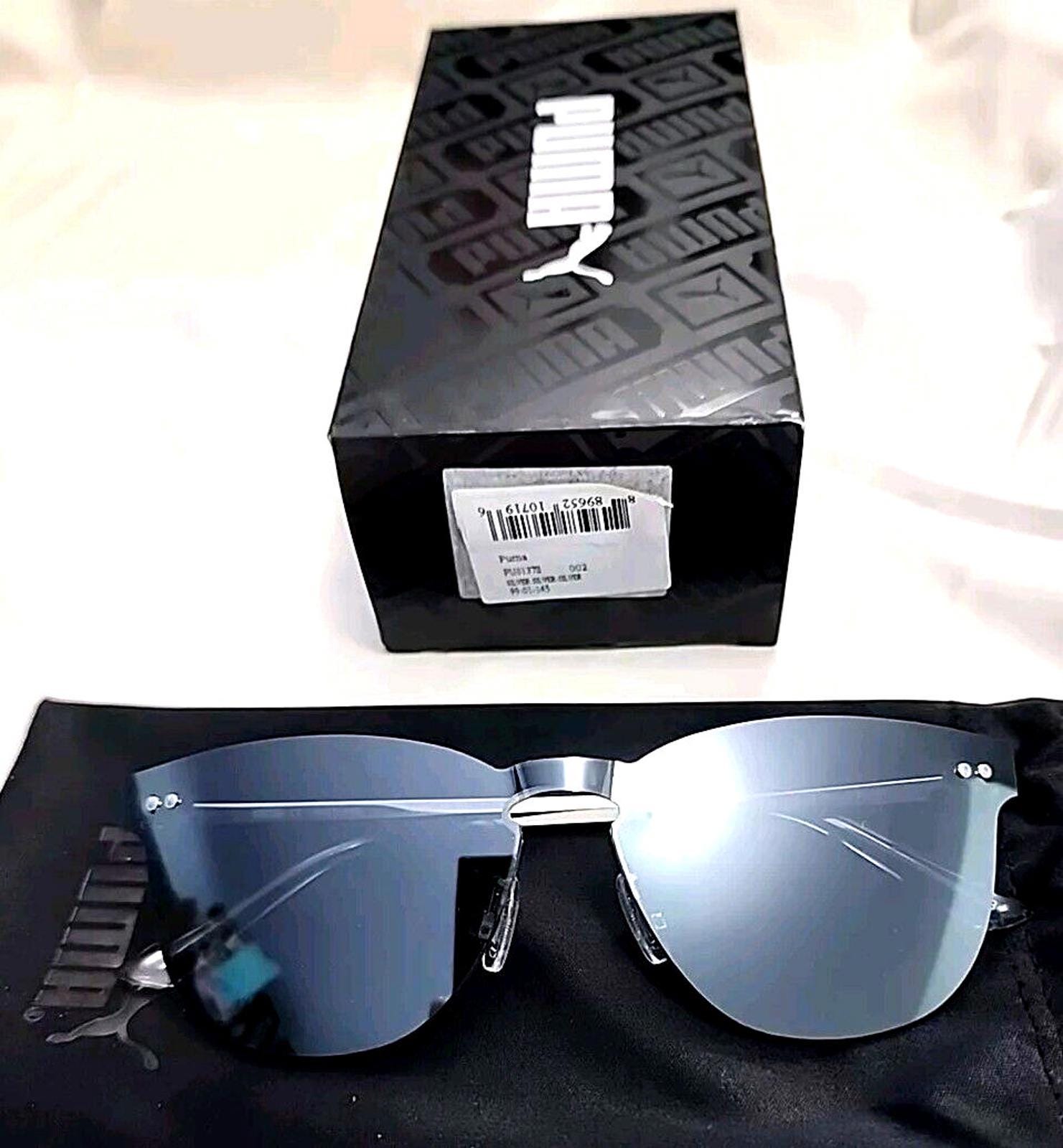 PUMA PU0137S 002 Hoxton Womens Silver Sunglasses 99-01 145 PUMA PU0137S 002 Hoxton Womens Silver Blue Sunglasses 99-01  main image 2