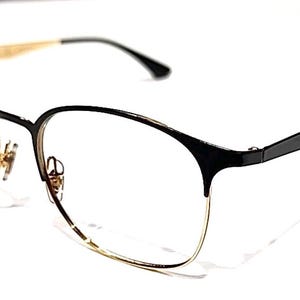 Ray Ban RB6493 2890 Black Gold Metal Square Eyeglasses Frame 53-18 140 image 1