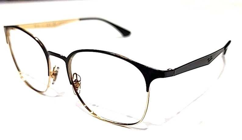 Ray Ban RB6493 2890 Black Gold Metal Square Eyeglasses Frame 53-18 140 image 1