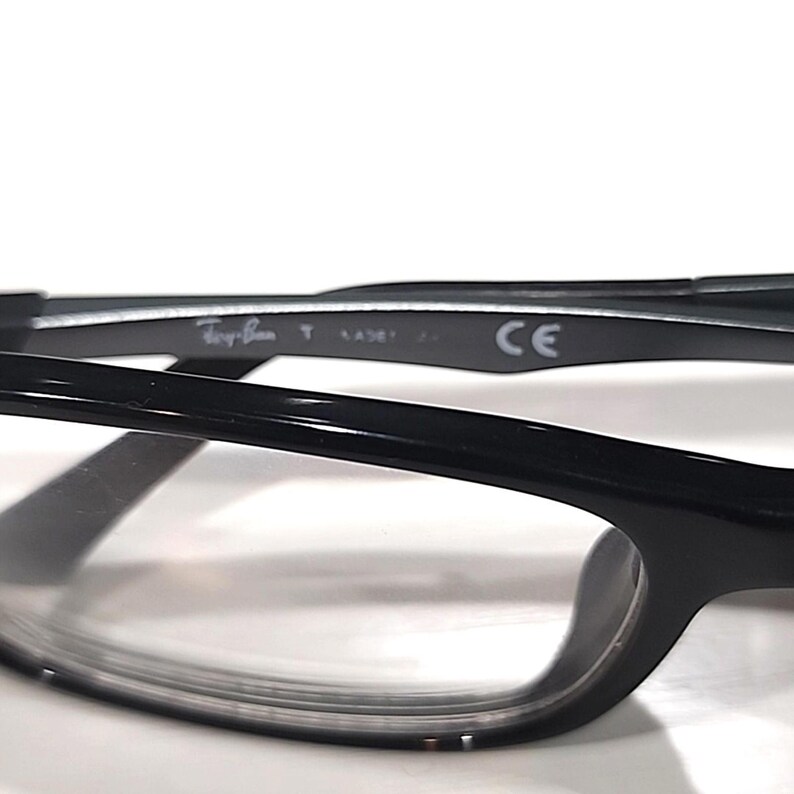 Ray Ban RB7017F 2000 Large Black Rectangle Eyeglasses Frame 56-17 145 Full Fit image 9