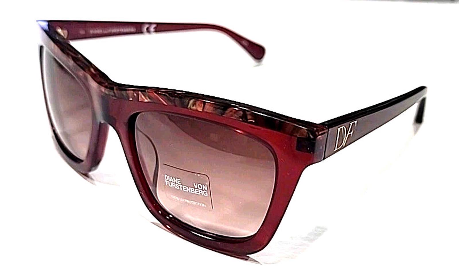 Diane Von Furstenberg DVF615S Tessa Lg Red Cat Eye  display picture 3