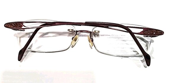Stepper SI96523 F033 Red Rimless Rectangle Eyegla… - image 6