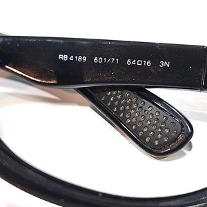Ray Ban RB4189 601/71 Occhiali da sole avvolgenti neri Solo montatura Italia 64-16 immagine 9