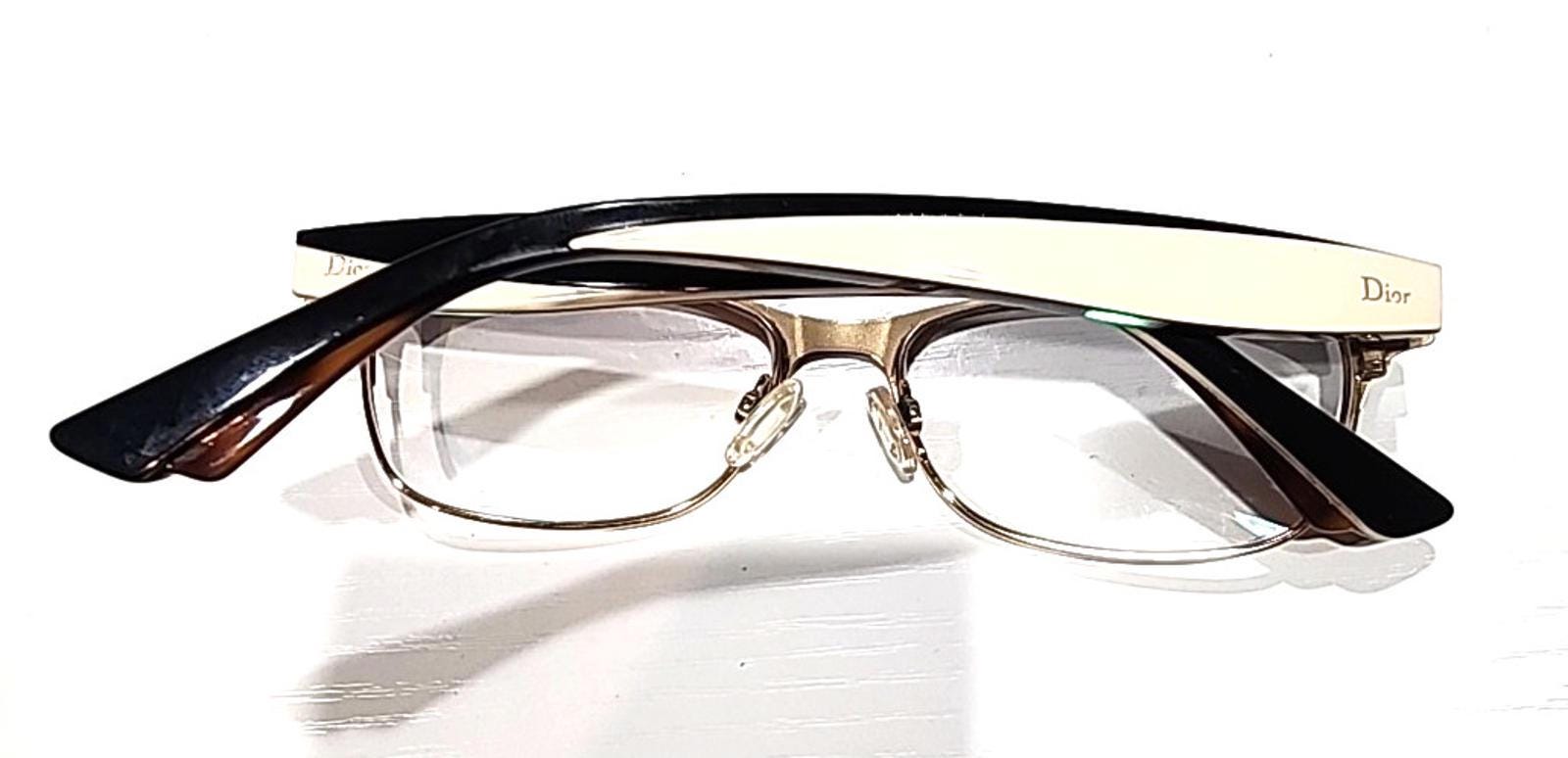 Christian Dior 3782 Brown Gold Metal Oval Eyeglasses 54-16  display picture 1