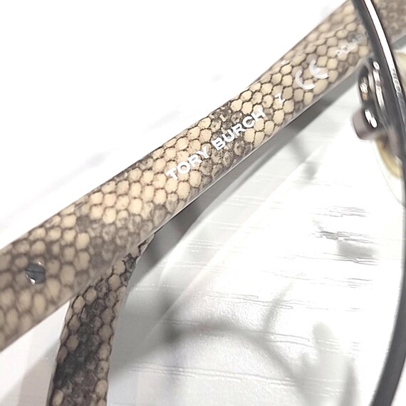 Tory Burch TY6010 NO LENSE Gunmetal Snakeskin Aviator 