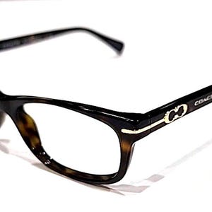 Coach HC6054 5001 Elise Small Tortoise Brown Rectangular Eyeglasses 50-16 135