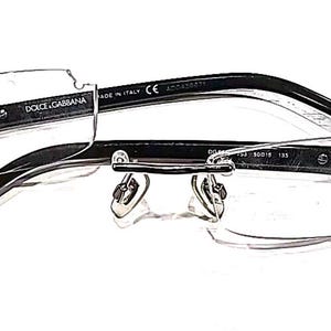 Dolce & Gabbana DG869 Small Silver Rimless Eyeglasses Frame 50-15 135
