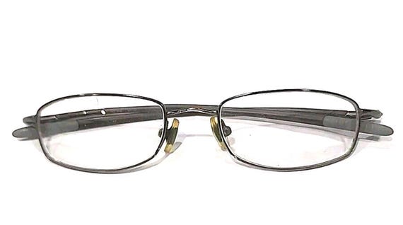 Nike 4082 Gray Rectangle Eyeglasses Frames 49-19 … - image 1