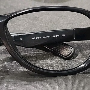 Ray Ban RB4189 601/71 Occhiali da sole avvolgenti neri Solo montatura Italia 64-16 immagine 5