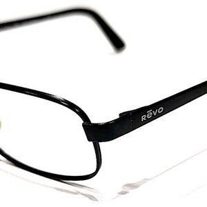 REVO 3016 001/62 No Lenses Black Metal Rectangular Sunglasses Frame 56-18 130