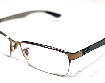 Ray Ban RB8412 2758 Gold Green Carbon Fiber Rectangle Eyeglasses Frame 54-17 145