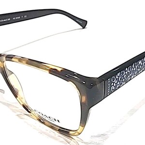 Coach HC6068 5311 Tokyo Tortoise Black Square Eyeglasses Frame 54-16 135 New