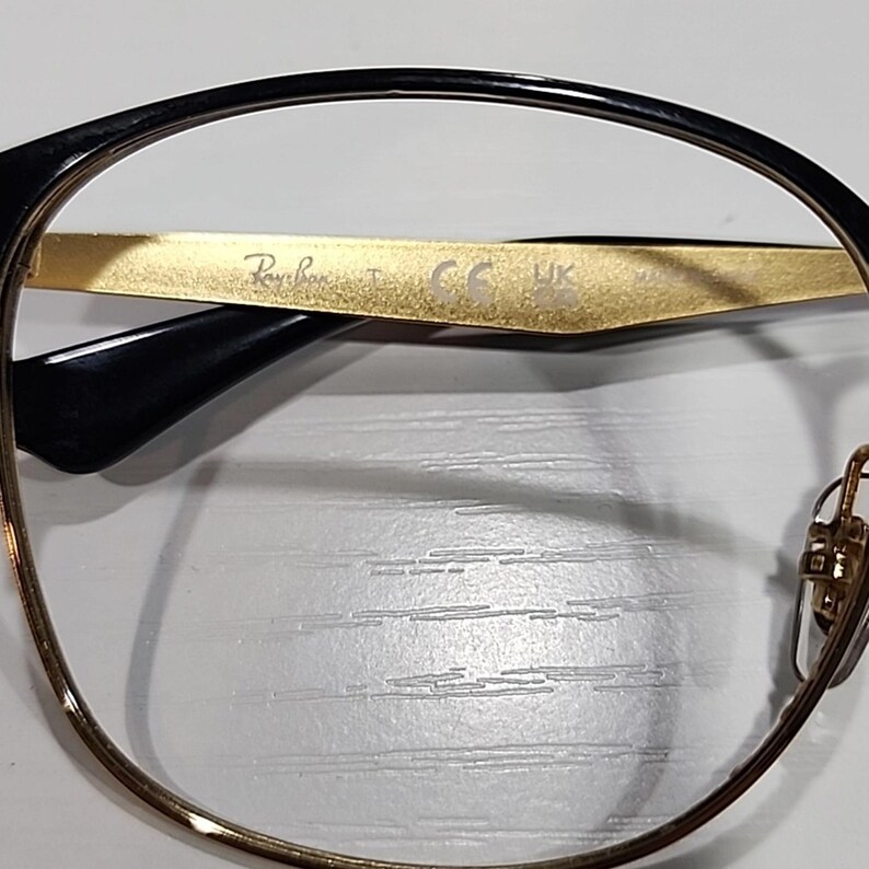 Ray Ban RB6493 2890 Black Gold Metal Square Eyeglasses Frame 53-18 140 image 7
