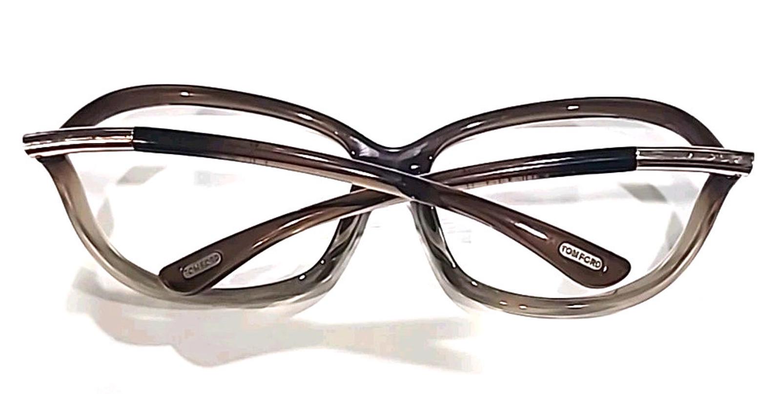 Tom Ford TF8 38F No Lenses Brown Butterfly Wrap Sunglasses  display picture 1
