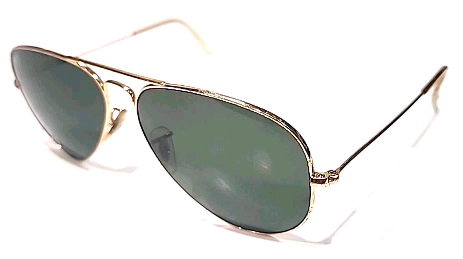 RAY-BAN Polarized Large Aviator Green Gold Metal 62mm 14 bridge 62 14 Ray Bans - Etsy main image 2