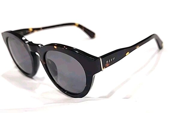 Diff Eyewear Dime II Dark Tortoise Gray Round Pol… - image 1