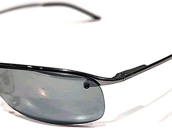 Ray Ban RB3183 004/82 Top Bar Silver Metal Wrap Sunglasses 63-15 125 VG