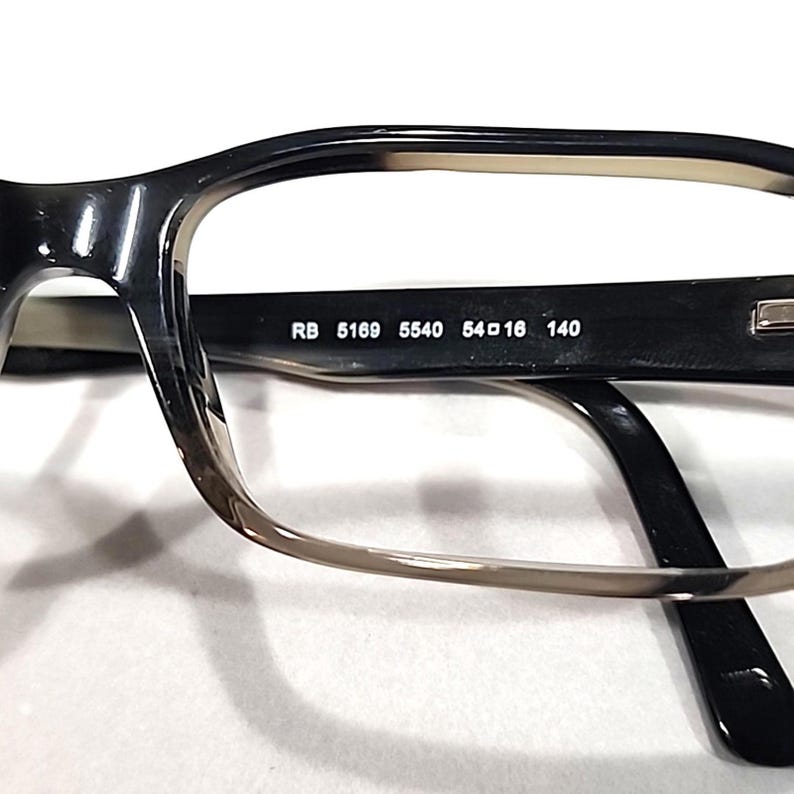 Ray Ban RB5169 5540 Black Brown Fade Rectangle Eyeglasses 54-16 140 image 8