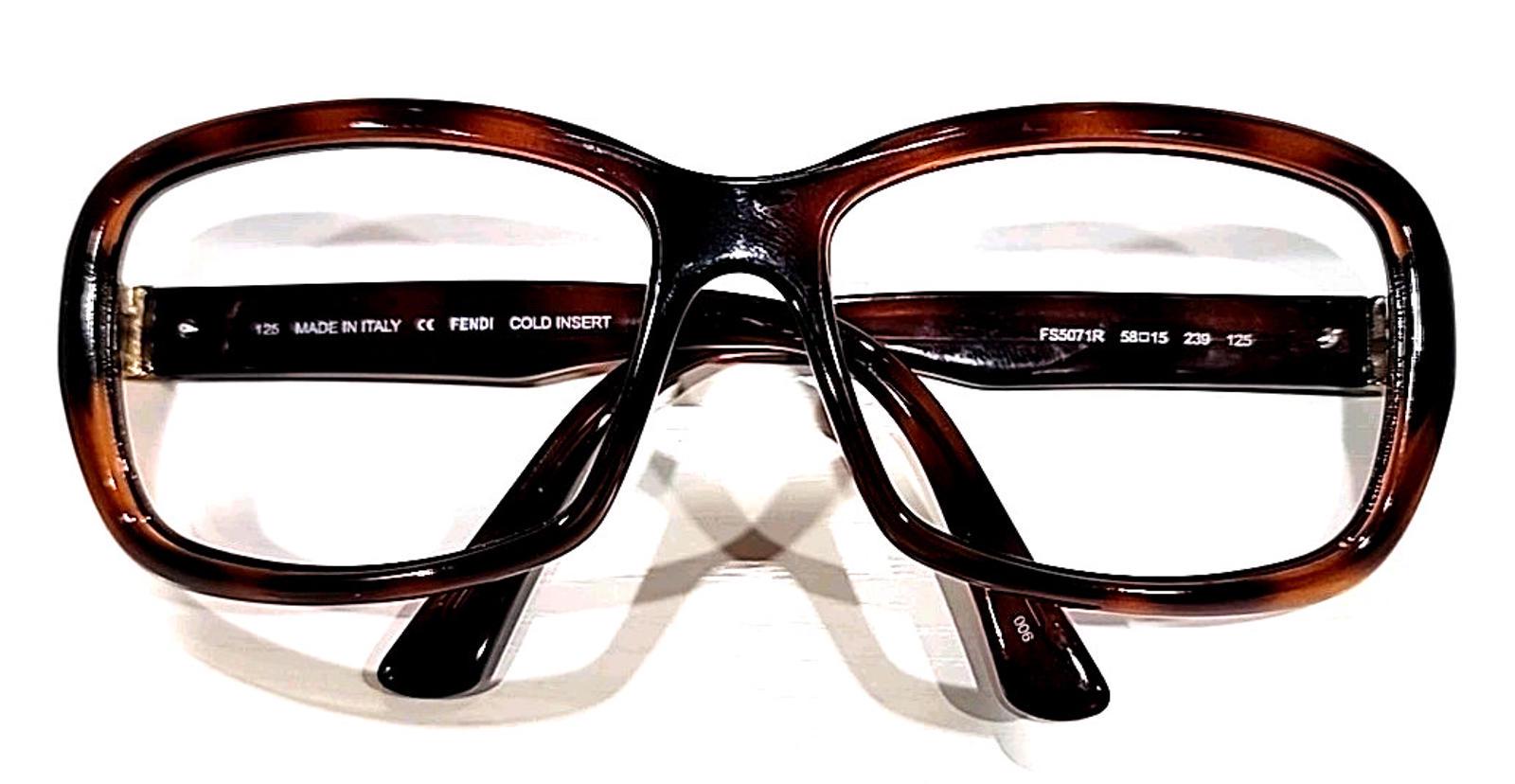 Fendi FS5071R Embrace Sunglasses Fendi FS5071R No Lenses Tortoise Brown Rectangle Sunglasses  main image 4