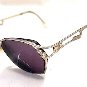 Cazal 292 667 Vintage Gold Metal Sunglasses Frame Only w Gem Stones NO Lenses