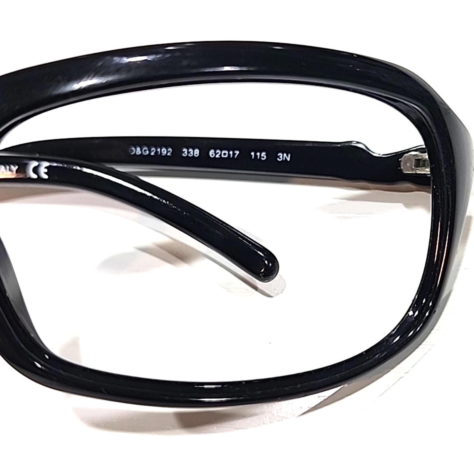 Dolce & Gabbana DG2192 338 No Lenses Black Rectangle Sunglasses Frame 62-17 115 Dolce & Gabbana Sunglasses Frame Only D&G 2192 501/T3 Black  main image 3