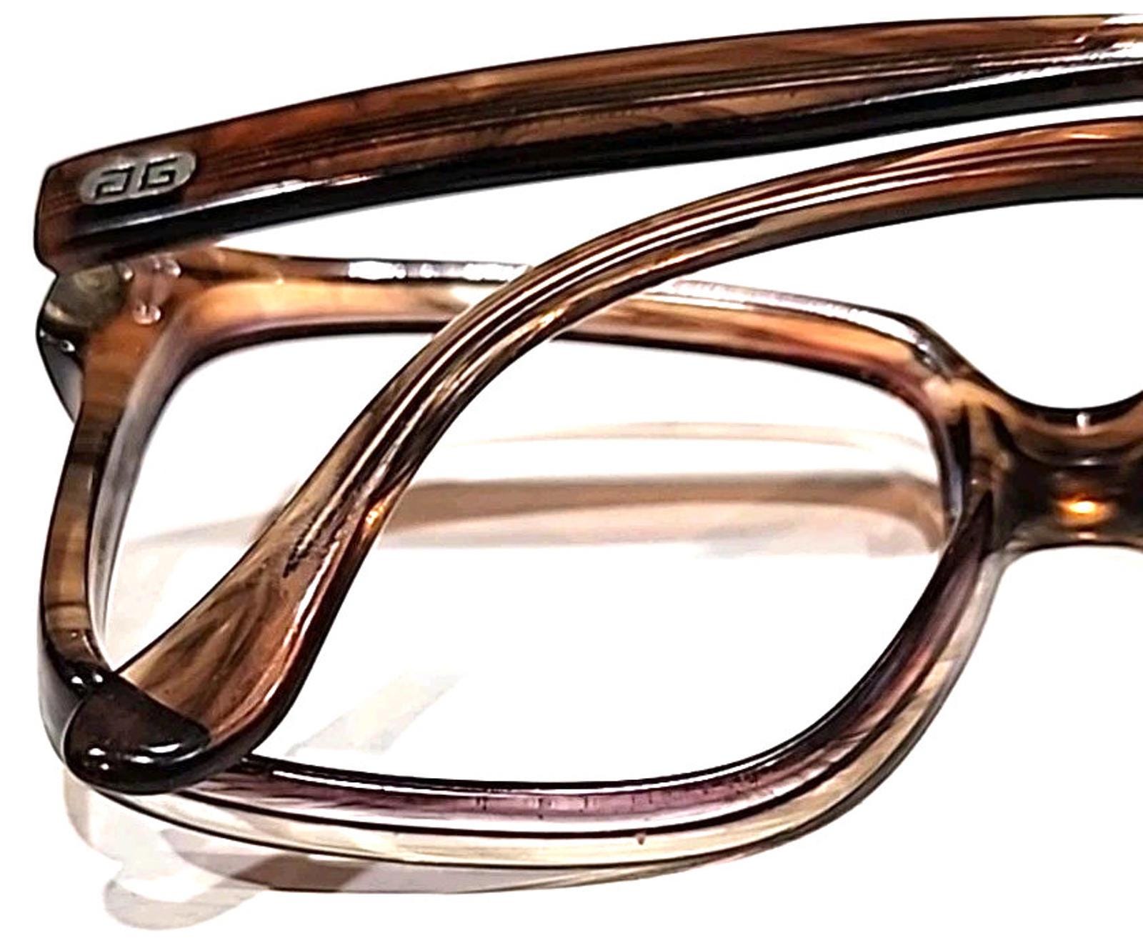 Givenchy Vintage Sunglasses Frame Only VI Unico Crystal Brown‎ Givenchy Unico Vintage Sm Crystal Brown Red Square  main image 3