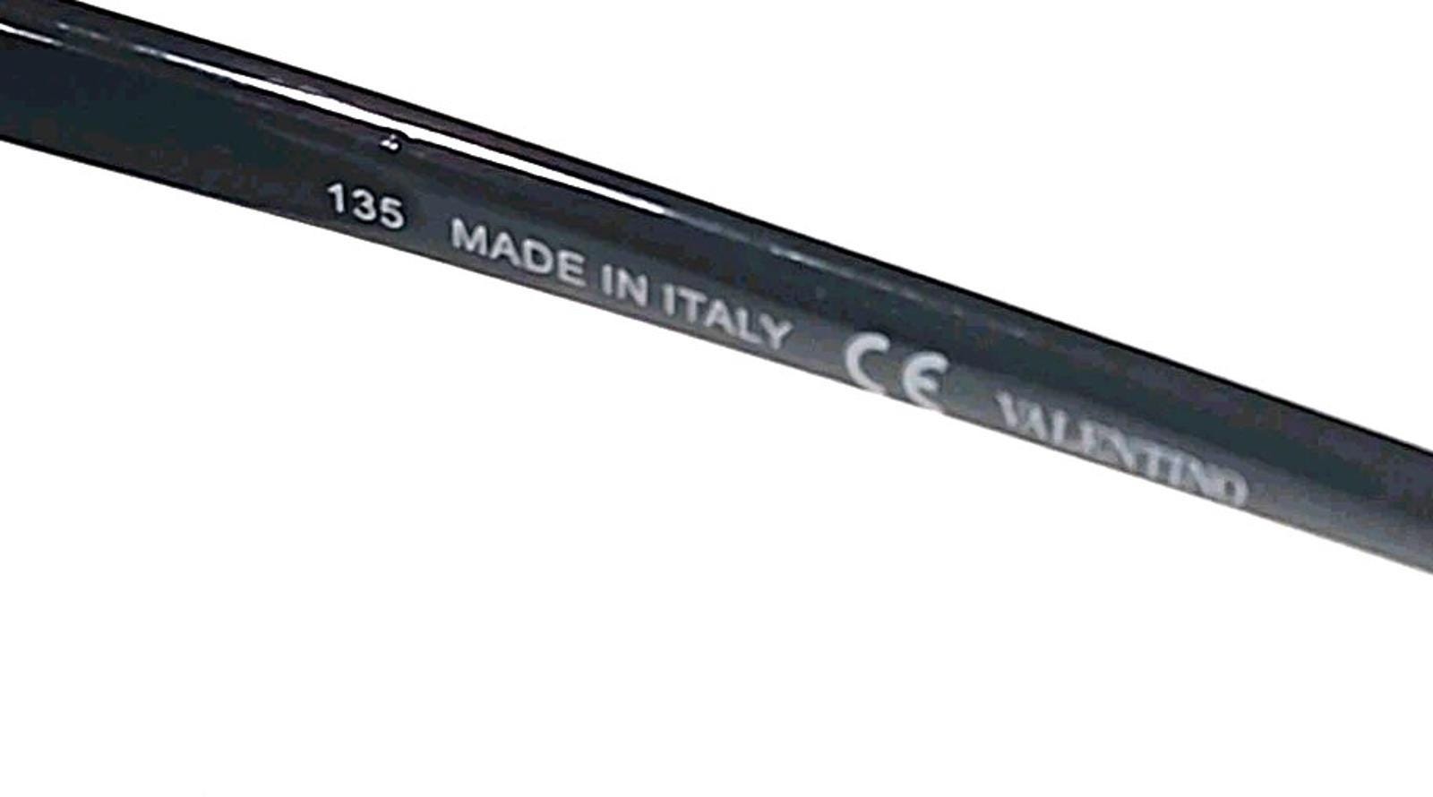 Valentino V109S 001 Black Gold Metal Cat Eyes Gray Sunglasses 50-18 135 Italy Valentino Women main image 4