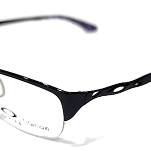 Oakley OX5074 0151 Glossy Black Half Rim Eyeglasses 51-17 141 New Case Pouch