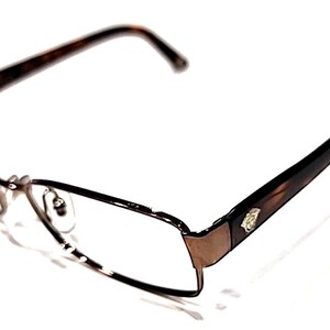 Versace 1177 1045 Gold Metal Rectangle Medusas Eyeglasses 52-16 135 Italy
