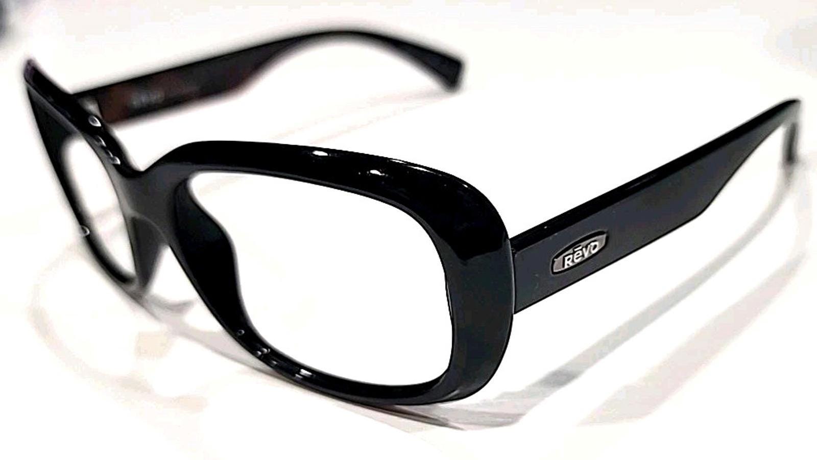 REVO RE1039-01 No Lenses Black Tortoise Oversized Sunglasses Frame 56-18 145 Revo Polarized RE1039 PAXTON Sunglasses 01 GY Shiny Black  main image 2