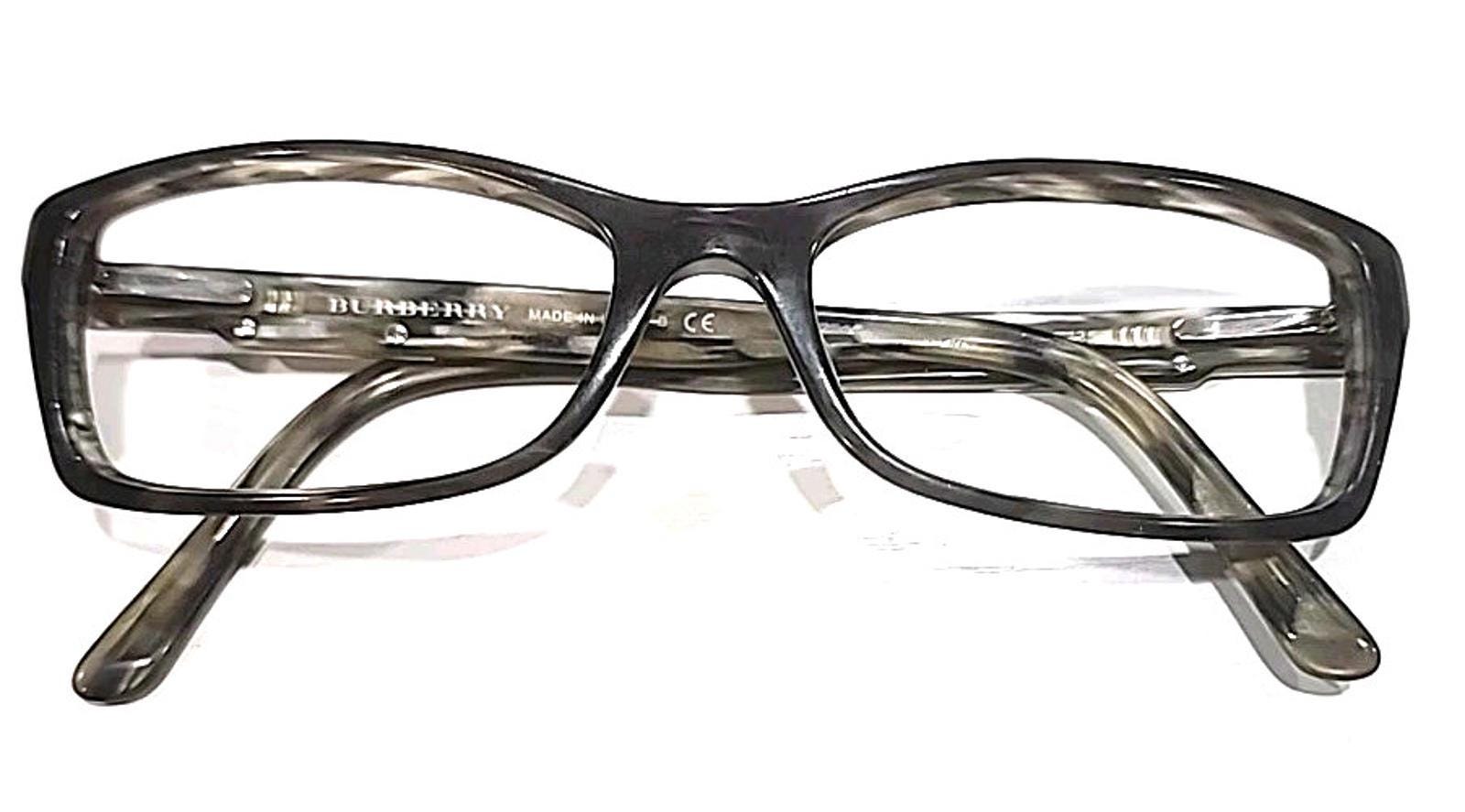 Burberry B2076 3143 Small Gray Brown Marble Rectangle Eyeglasses Frame 52-16 135 Burberry B2076 3143 Small Gray Brown Marble Rectangle  main image 3
