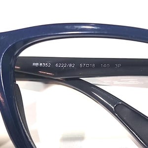 Gafas de sol Ray Ban RB8352 6222/82 sin lentes LG negras y grises con montura cuadrada, talla 57-18, 140 imagen 6