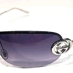 Gucci GG 2773/S Silver Metal Gradient Blue Shield Sunglasses  display picture 1