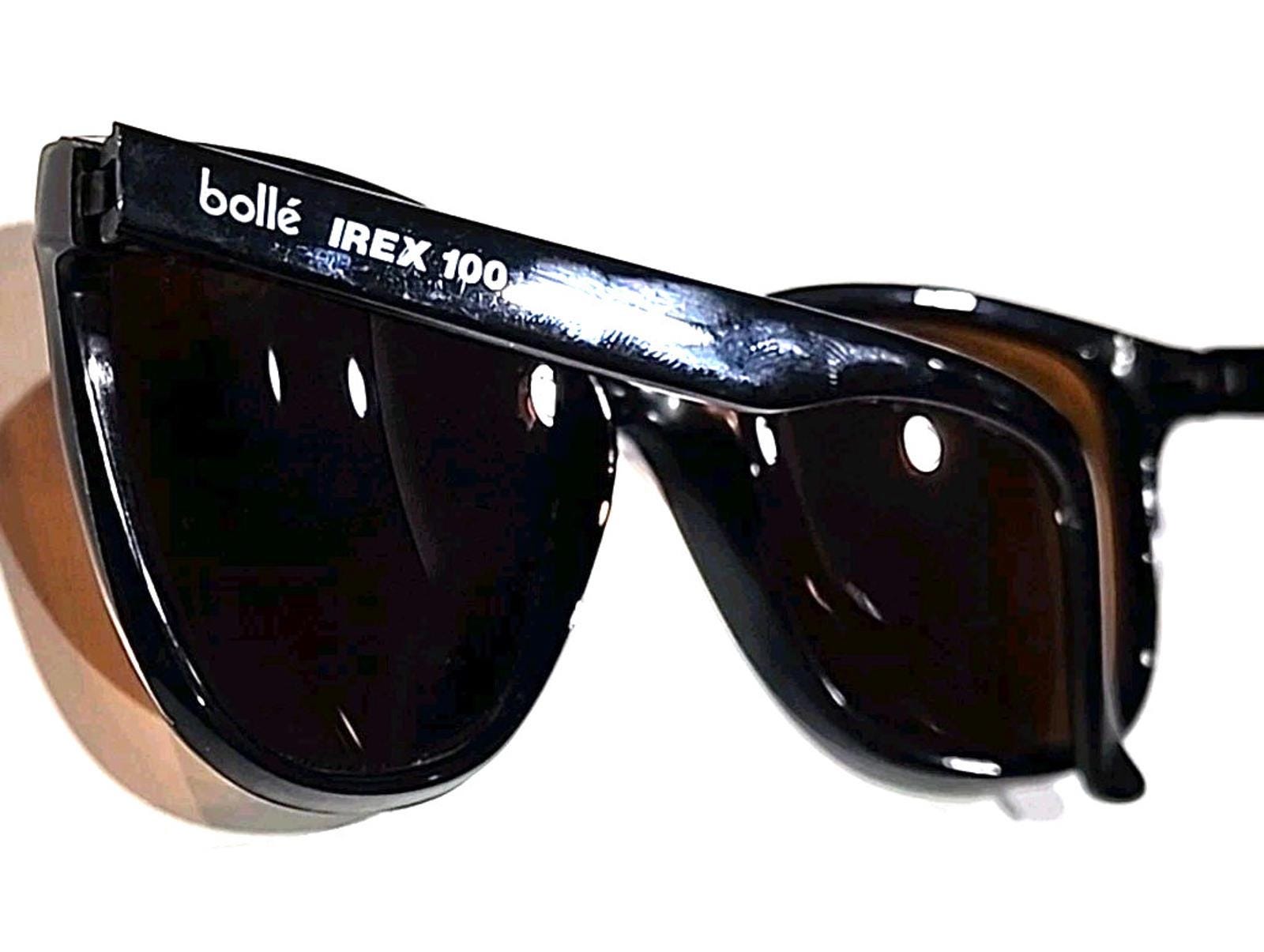BOLLE IREX 100 Black Round Sunglasses with Brown Lenses Bolle Irex 100 Black Oval Brown Sunglasses France - Etsy main image 2