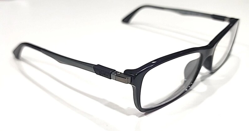 Ray Ban RB7017F 2000 Large Black Rectangle Eyeglasses Frame 56-17 145 Full Fit image 3