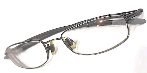 Nike 4082 Gray Rectangle Eyeglasses Frames 49-19 … - image 2