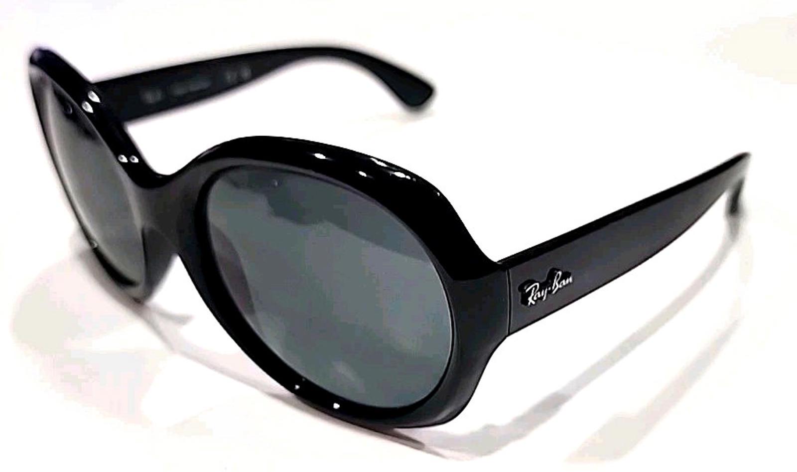 Ray Ban RB4191 601/71 Black Round Gray Oversized Sunglasses  display picture 2