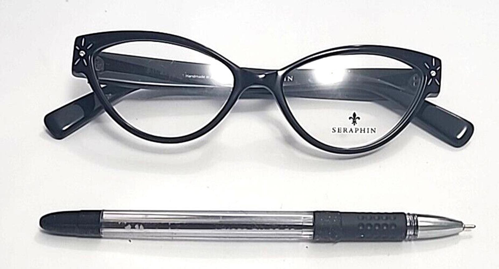 Seraphin LINDSAY 8531 Sm Black Cat Eye Eyeglasses 51-15 140  display picture 1