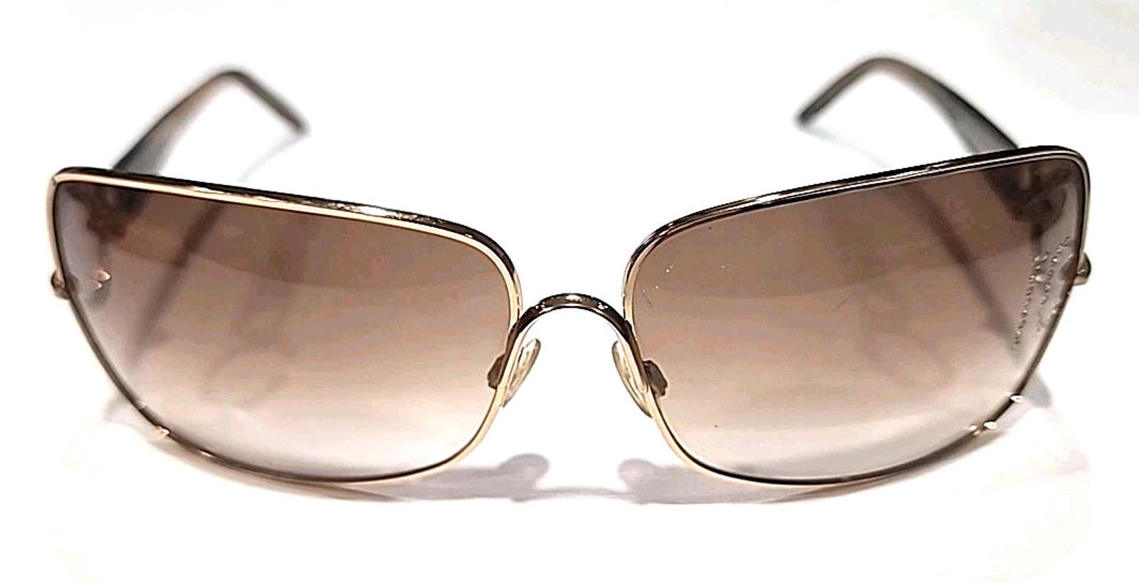 Roberto Cavalli Medea 155S Gold Metal Brown Rectangle 