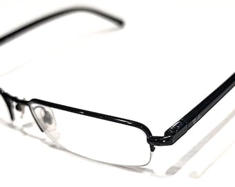 Ray Ban RB6102 2509 Black Rectangular Half Rim Eyeglasses Frame 53-17 140